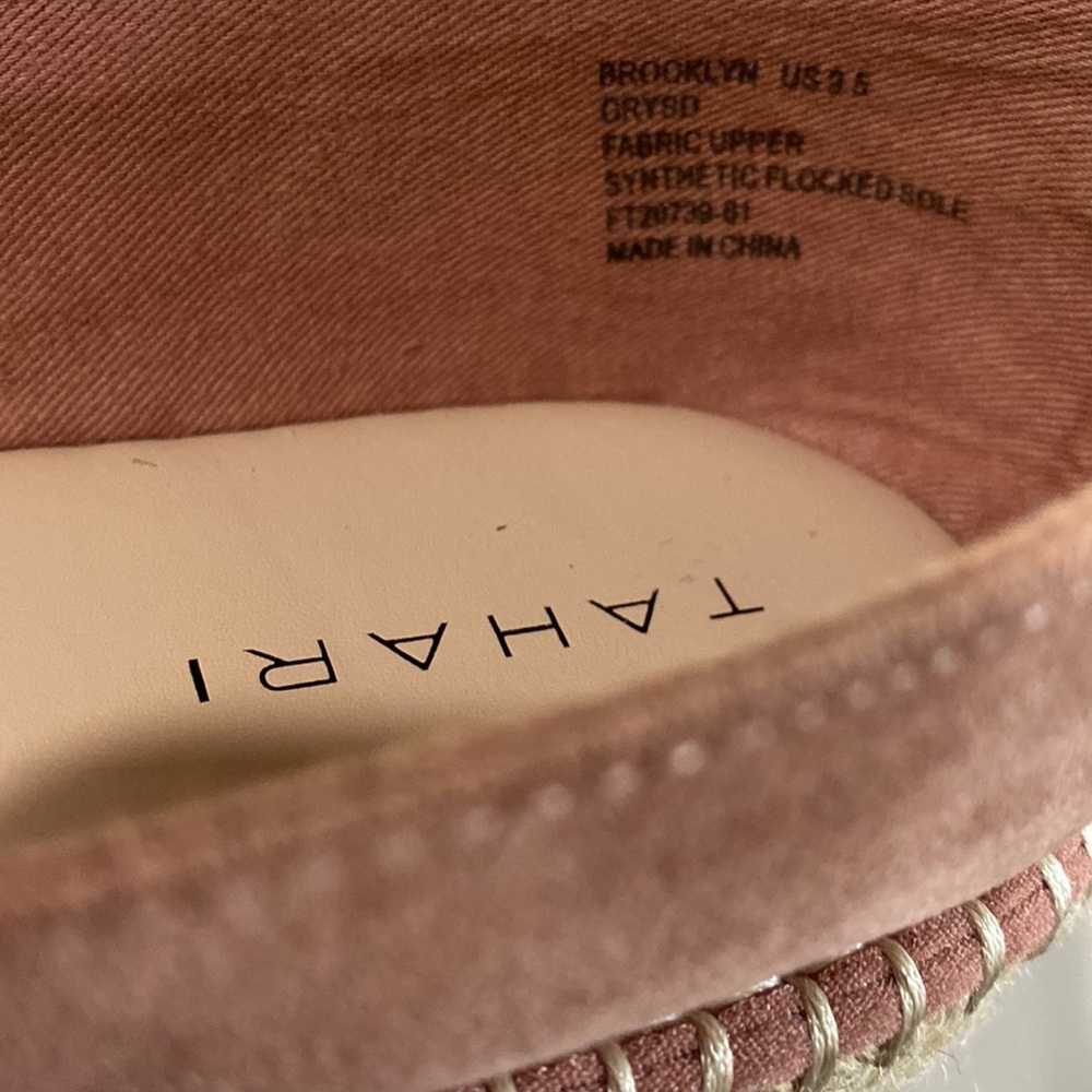 Tahari Brooklyn Size 9.5 Women's Pink Espadrille Flats! - Picture 7 of 9